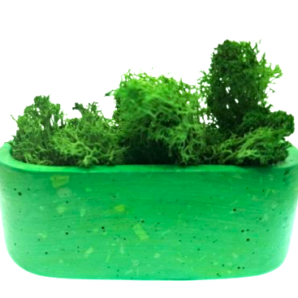 Кашпо гіпсове овальне а-ля терраццо для кактусів і сукулентів