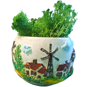 Кашпо гіпсове "Скандинавія" для кактусів і сукулентів